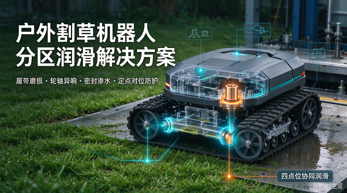 履带磨损、轮轴异响、密封渗水？户外割草机器人分区润滑解决方案更靠谱