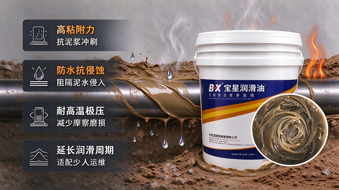 高温高压泥浆冲刷加剧钻杆损耗？宝星BX-455/G-WY 复合磺酸钙防水脂，守护矿山钻井设备稳定运行